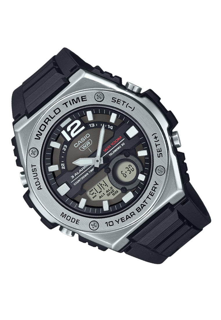 Casio MWQ-100-1A Digital Analog Rubber Strap Watch For Men-Watch Portal Philippines