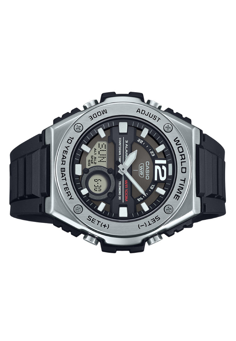 Casio MWQ-100-1A Digital Analog Rubber Strap Watch For Men-Watch Portal Philippines