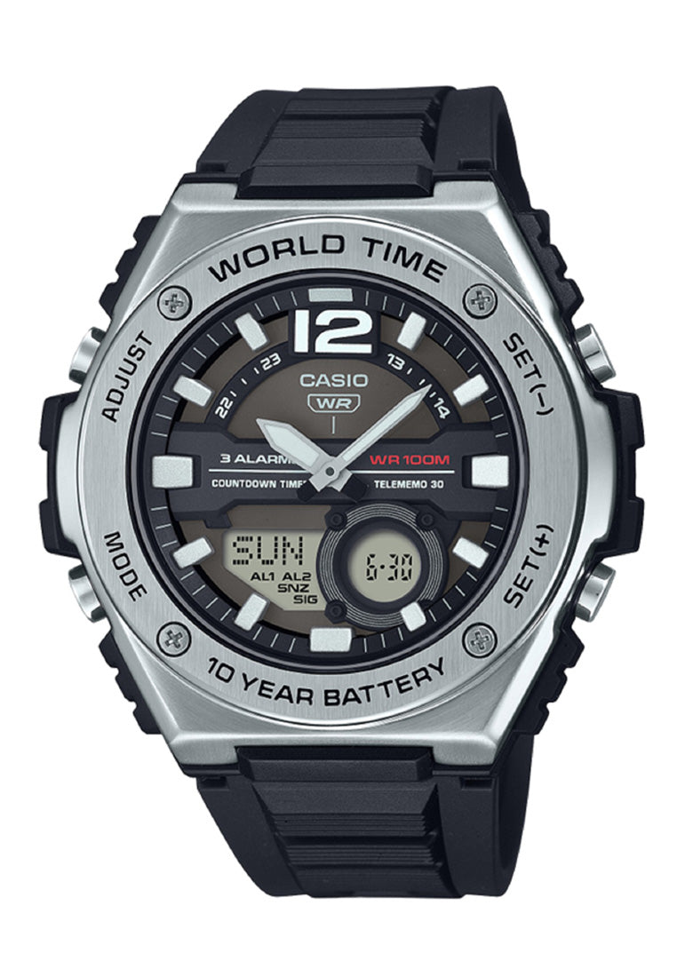 Casio MWQ-100-1A Digital Analog Rubber Strap Watch For Men-Watch Portal Philippines