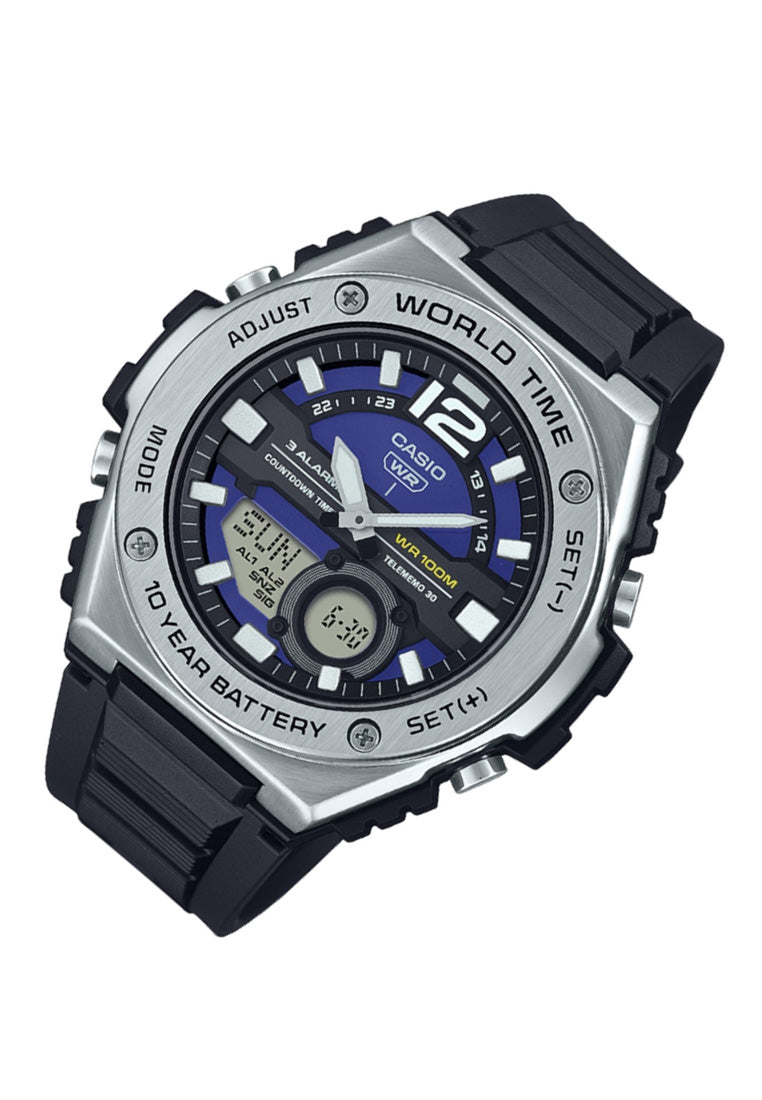 Casio MWQ-100-2A Digital Analog Rubber Strap Watch For Men-Watch Portal Philippines