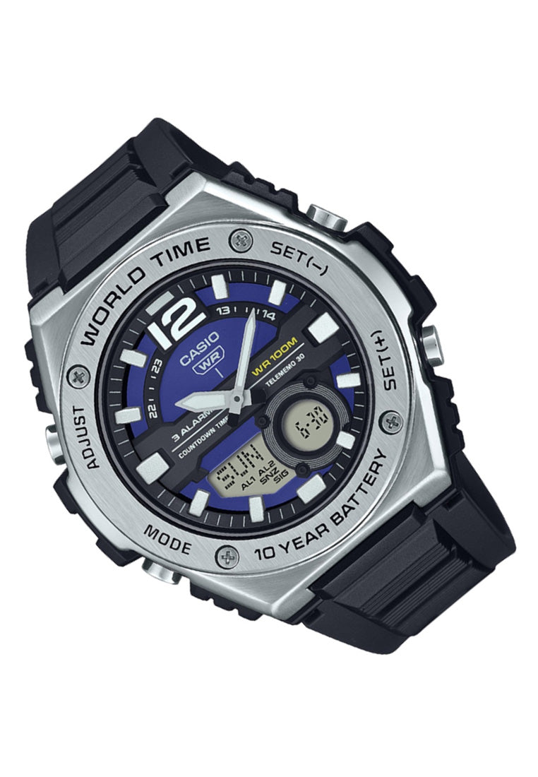 Casio MWQ-100-2A Digital Analog Rubber Strap Watch For Men-Watch Portal Philippines