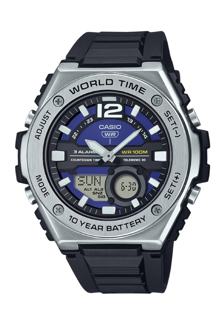 Casio MWQ-100-2A Digital Analog Rubber Strap Watch For Men-Watch Portal Philippines