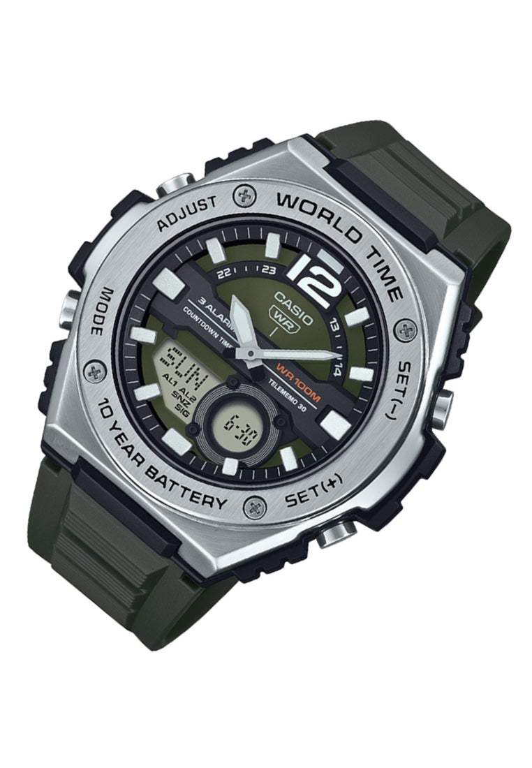 Casio MWQ-100-3A Digital Analog Rubber Strap Watch For Men-Watch Portal Philippines