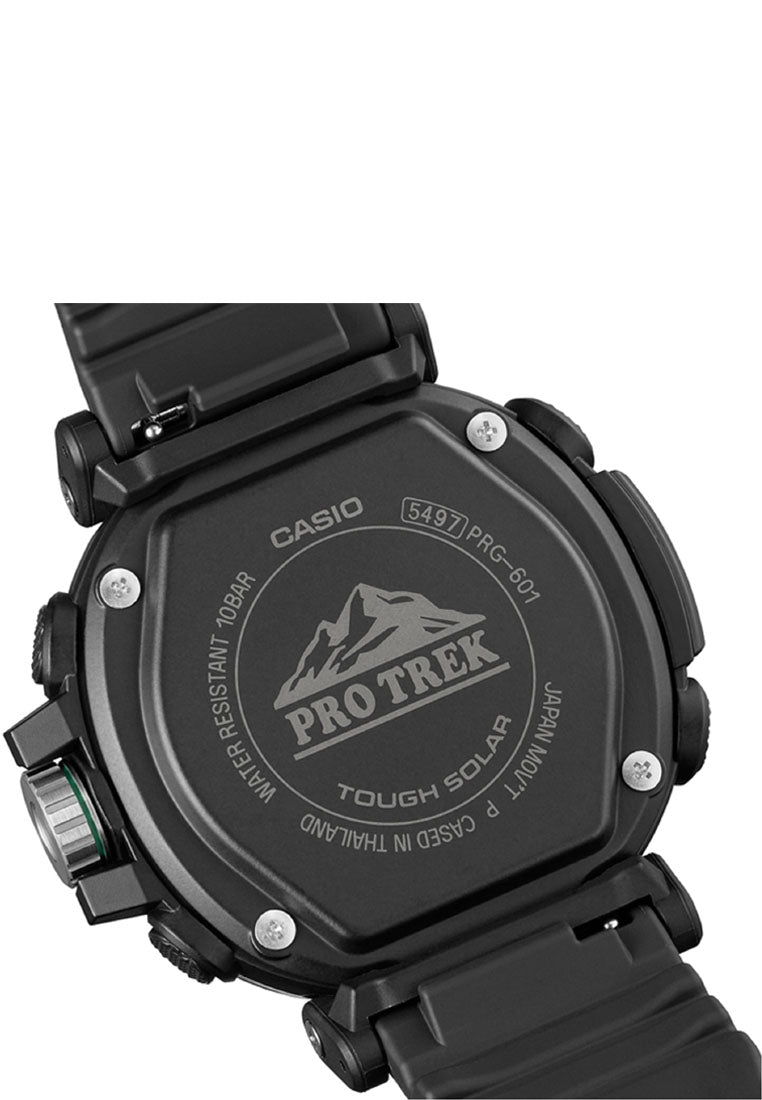 Casio Pro Trek PRG-601-1DR Digital Analog Rubber Strap Watch For Men-Watch Portal Philippines