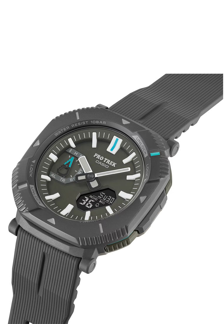 Casio Pro Trek PRJ-B001-1DR Digital Analog Rubber Strap Watch for Men-Watch Portal Philippines