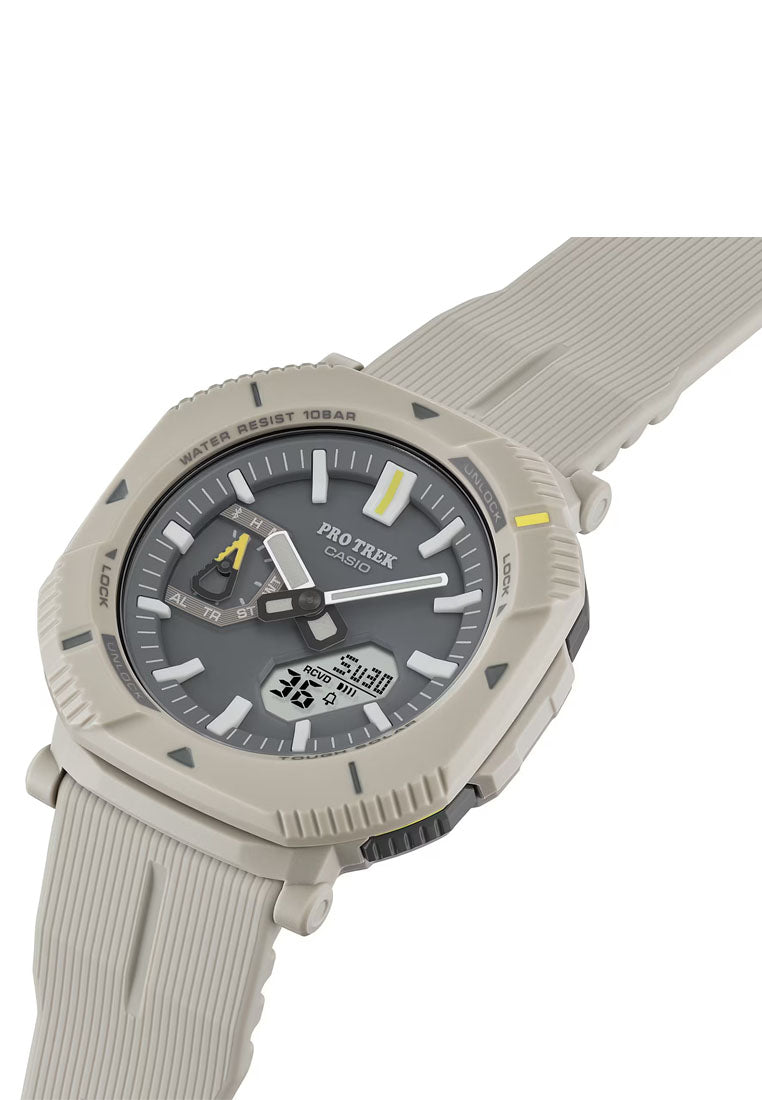 Casio Pro Trek PRJ-B001-7DR Digital Analog Rubber Strap Watch for Men-Watch Portal Philippines