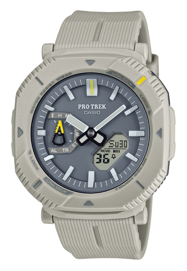 Casio Pro Trek PRJ-B001-7DR Digital Analog Rubber Strap Watch for Men-Watch Portal Philippines