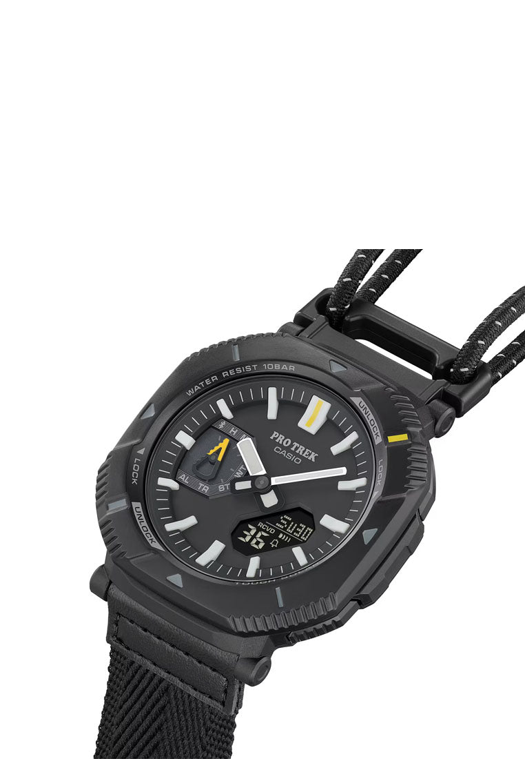 Casio Pro Trek PRJ-B001B-1DR Digital Analog Rubber Strap Solar Watch for Men-Watch Portal Philippines