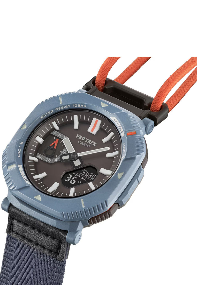 Casio Pro Trek PRJ-B001B-2DR Digital Analog Nylon Strap Watch for Men-Watch Portal Philippines