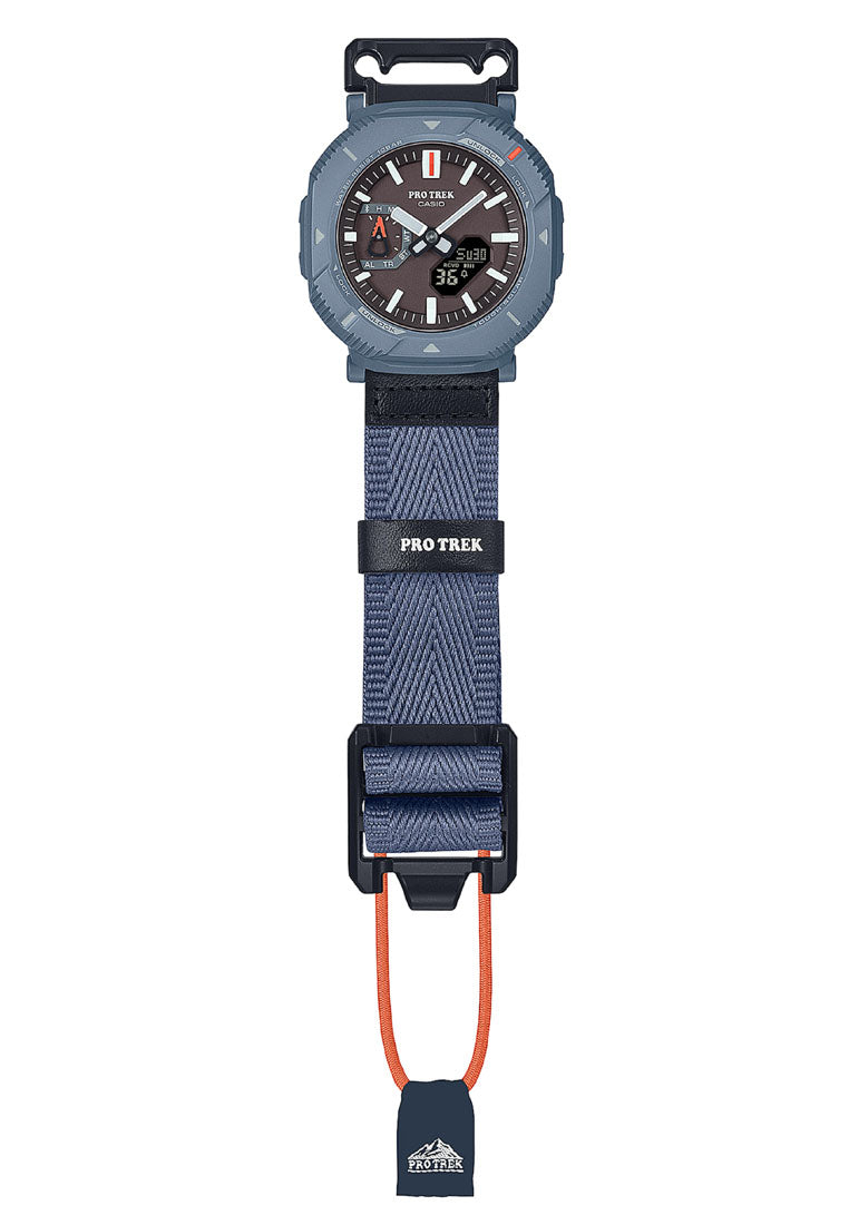 Casio Pro Trek PRJ-B001B-2DR Digital Analog Nylon Strap Watch for Men-Watch Portal Philippines