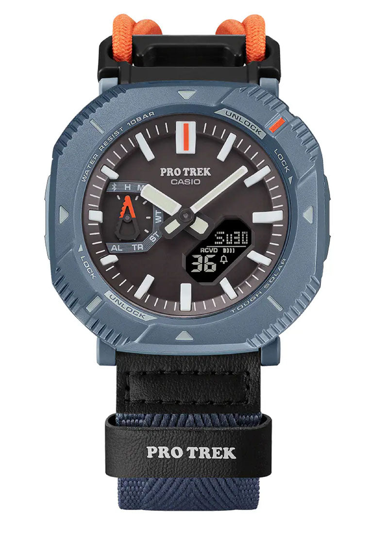 Casio Pro Trek PRJ-B001B-2DR Digital Analog Nylon Strap Watch for Men-Watch Portal Philippines