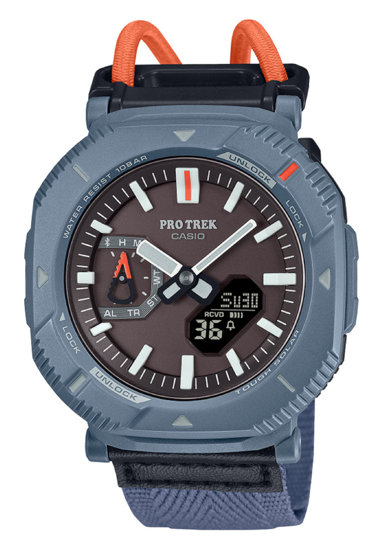 Casio Pro Trek PRJ-B001B-2DR Digital Analog Nylon Strap Watch for Men-Watch Portal Philippines