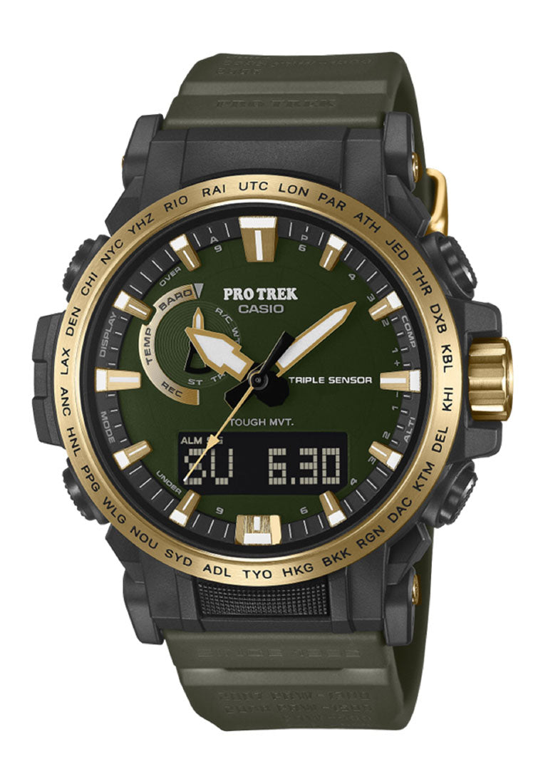 Casio Pro Trek PRW-61ANS-3DR "30th Anniversary" Digital Analog Rubber Strap Solar Watch for Men-Watch Portal Philippines