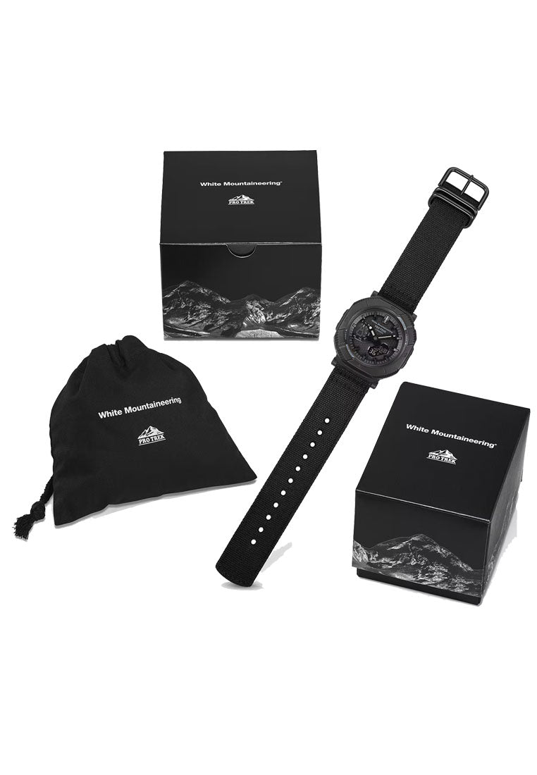 Casio Protek PRJ-B001WM-1DR Digital Analog Nylon Strap Solar Watch for Men-Watch Portal Philippines