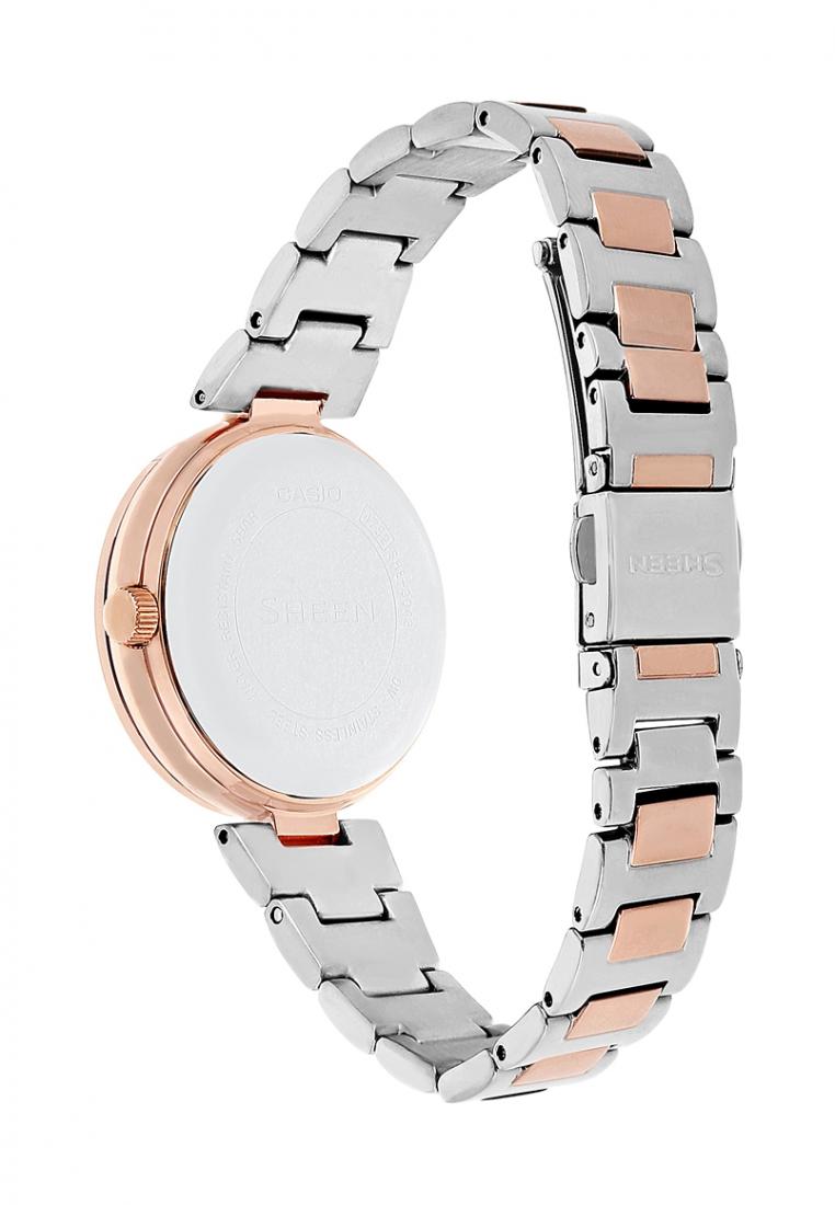 Casio Sheen SHE-3043SPG-7B Analog Stainless Steel Strap Watch For Women-Watch Portal Philippines