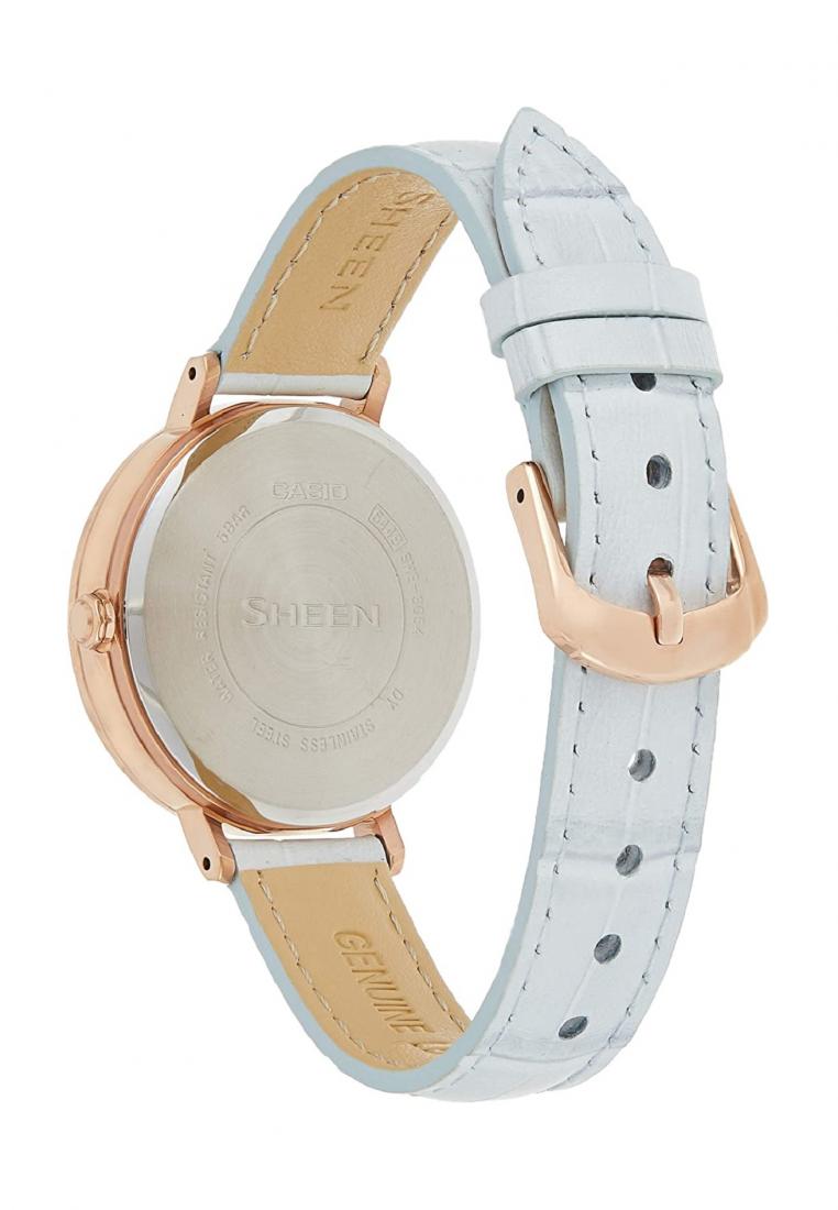 Casio Sheen SHE-3054PGL-2A Analog Leather Strap Watch For Women-Watch Portal Philippines