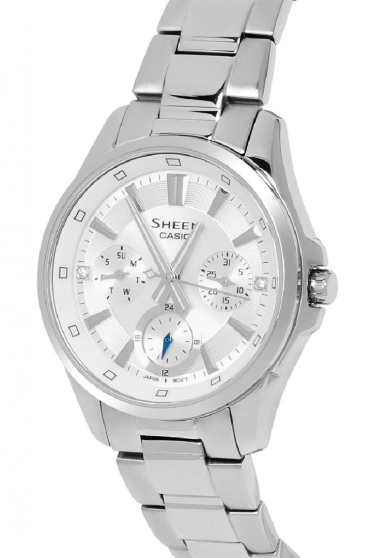 Casio Sheen SHE-3060D-7A Analog Stainless Steel Strap Watch For Women-Watch Portal Philippines