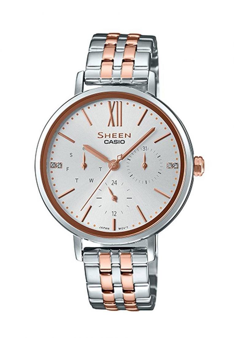 Casio Sheen SHE-3064SPG-7A Analog Stainless Steel Strap Watch For Women-Watch Portal Philippines