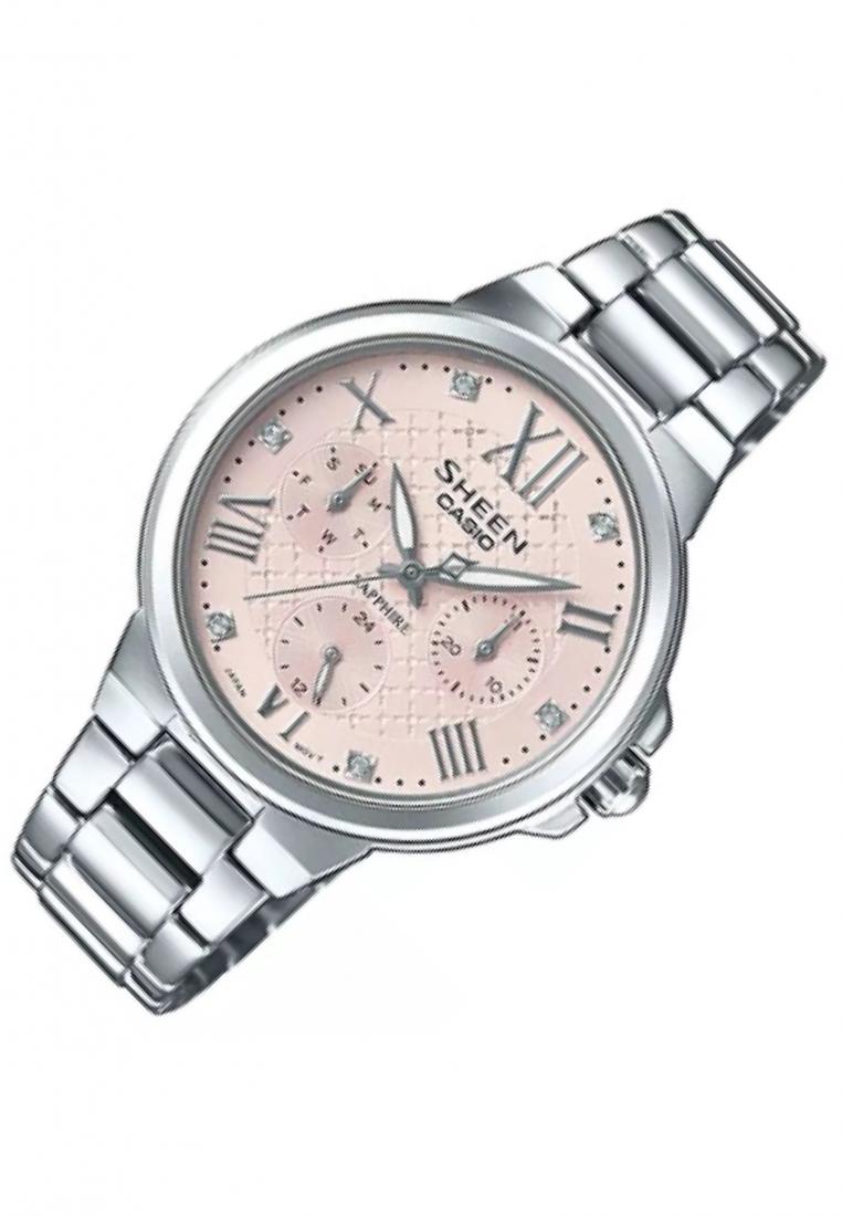 Casio Sheen SHE-3511D-4A Analog Stainless Steel Strap Watch For Women-Watch Portal Philippines
