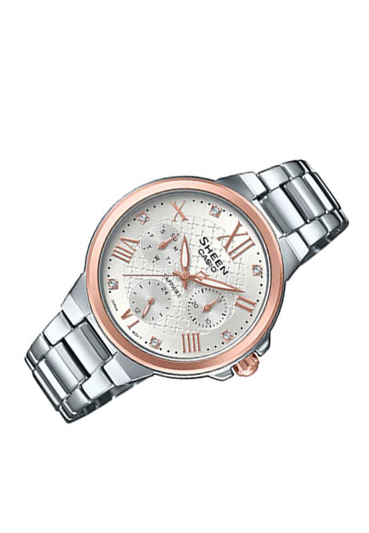 Casio Sheen SHE-3511SG-7A Analog Stainless Steel Strap Watch For Women-Watch Portal Philippines