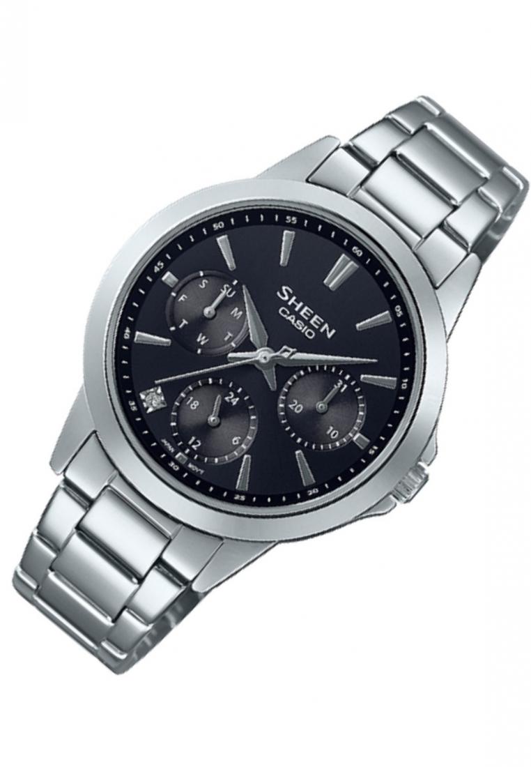 Casio Sheen SHE-3516D-1A Analog Stainless Steel Strap Watch For Women-Watch Portal Philippines