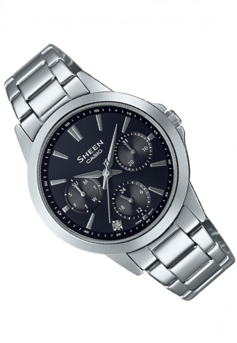 Casio Sheen SHE-3516D-1A Analog Stainless Steel Strap Watch For Women-Watch Portal Philippines