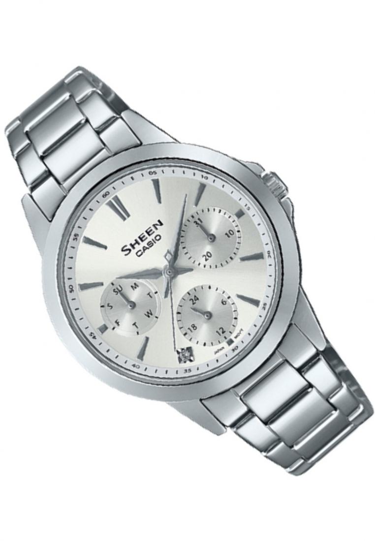 Casio Sheen SHE-3516D-7A Analog Stainless Steel Strap Watch For Women-Watch Portal Philippines