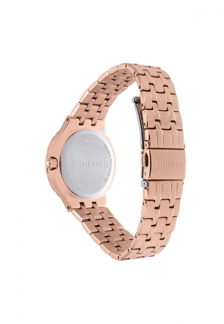 Casio Sheen SHE-3809PG-2A Analog Stainless Steel Strap Watch For Women-Watch Portal Philippines
