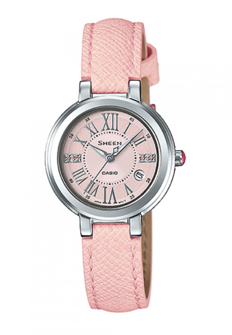 Casio Sheen SHE-4029L-4A Analog Leather Strap Watch For Women-Watch Portal Philippines