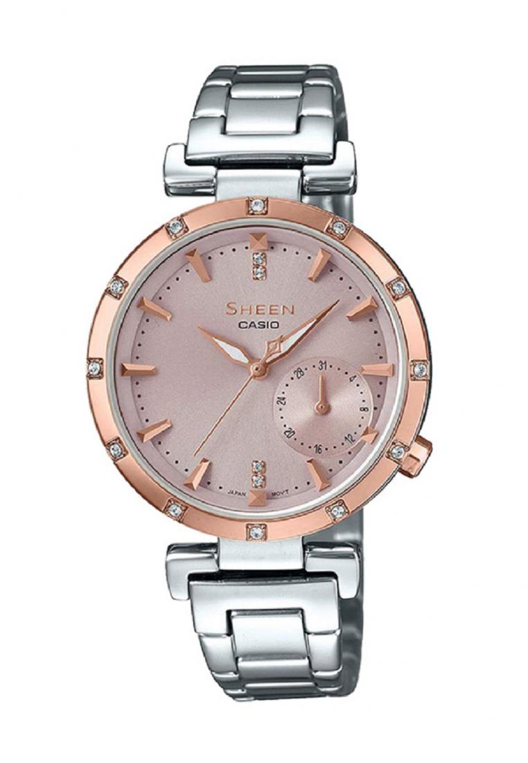 Casio Sheen SHE-4051SG-4A Analog Stainless Steel Strap Watch For Women-Watch Portal Philippines