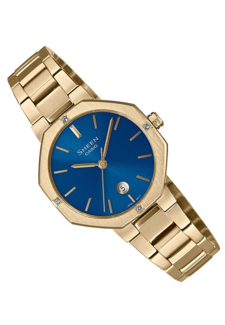 Casio Sheen SHE-4543G-2A Analog Stainless Steel Strap Watch For Women-Watch Portal Philippines