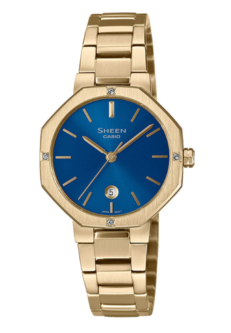 Casio Sheen SHE-4543G-2A Analog Stainless Steel Strap Watch For Women-Watch Portal Philippines
