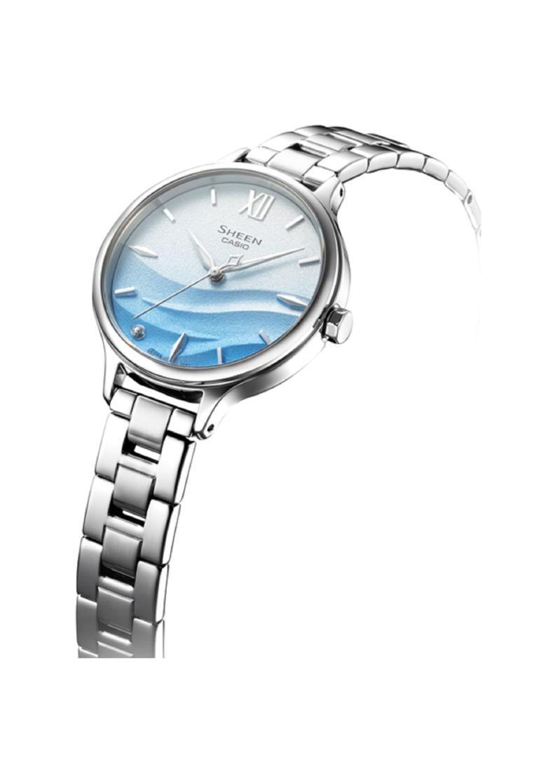 Casio Sheen SHE-4550D-2A Analog Stainless Steel Strap Watch For Women-Watch Portal Philippines
