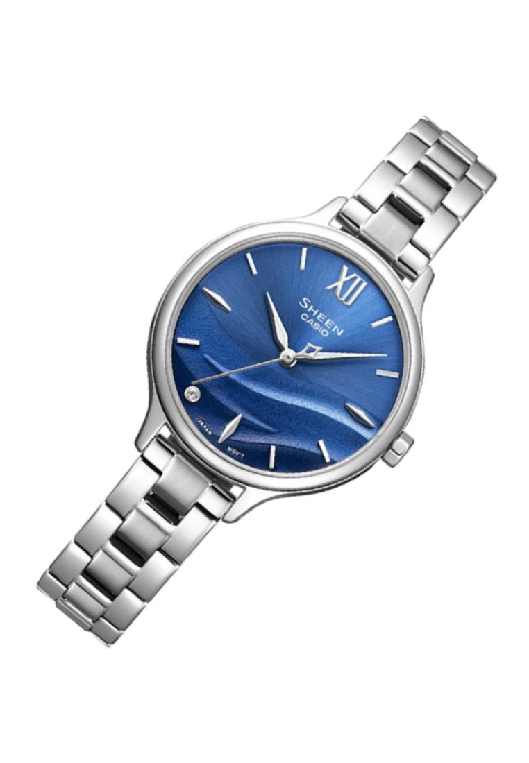 Casio Sheen SHE-4550D-2B Analog Stainless Steel Strap Watch For Women-Watch Portal Philippines