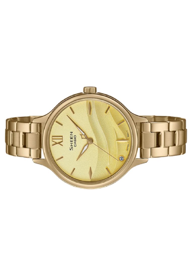 Casio Sheen SHE-4550G-9A Analog Stainless Steel Strap For Women-Watch Portal Philippines