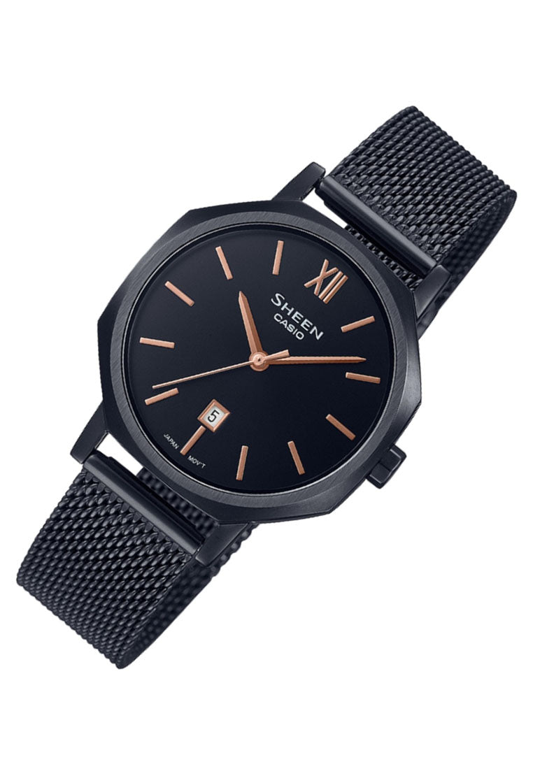 Casio Sheen SHE-4554BM-1A Analog Stainless Steel Strap Watch For Women-Watch Portal Philippines