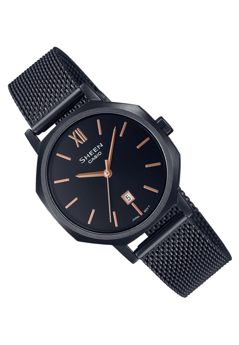Casio Sheen SHE-4554BM-1A Analog Stainless Steel Strap Watch For Women-Watch Portal Philippines