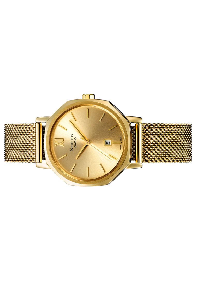 Casio Sheen SHE-4554GM-9A Analog Stainless Steel Strap Watch For Women-Watch Portal Philippines