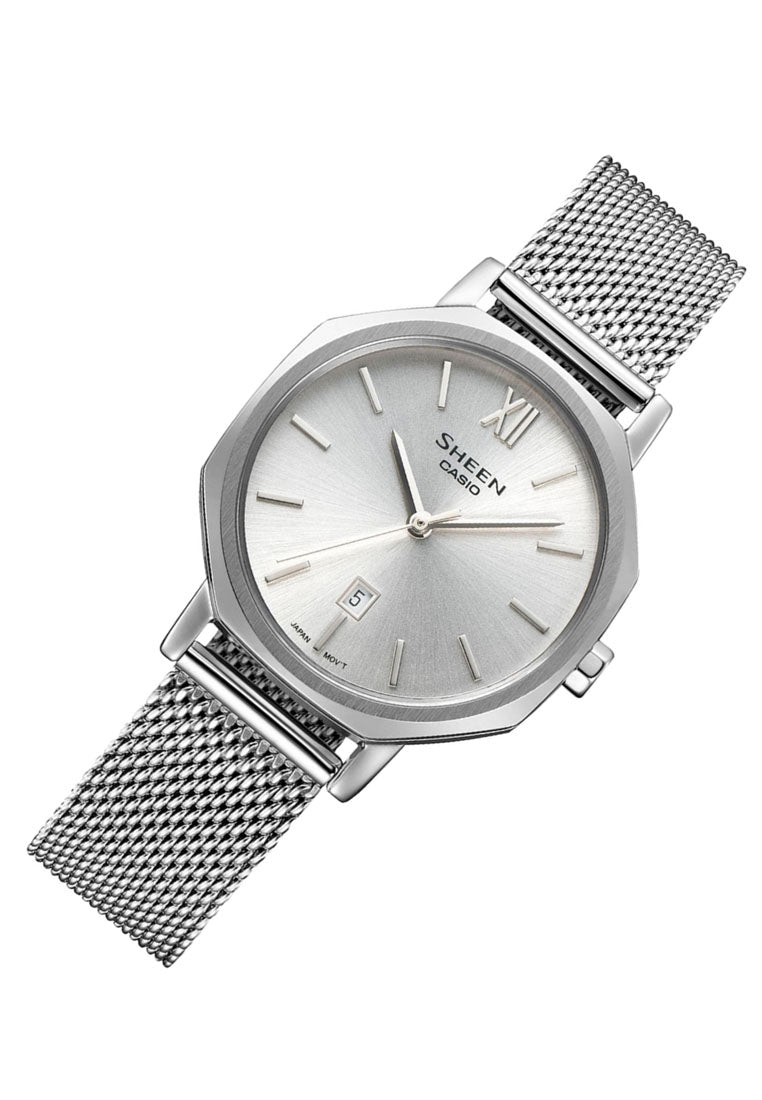Casio Sheen SHE-4554M-7A Stainless Steel Strap Watch For Women-Watch Portal Philippines