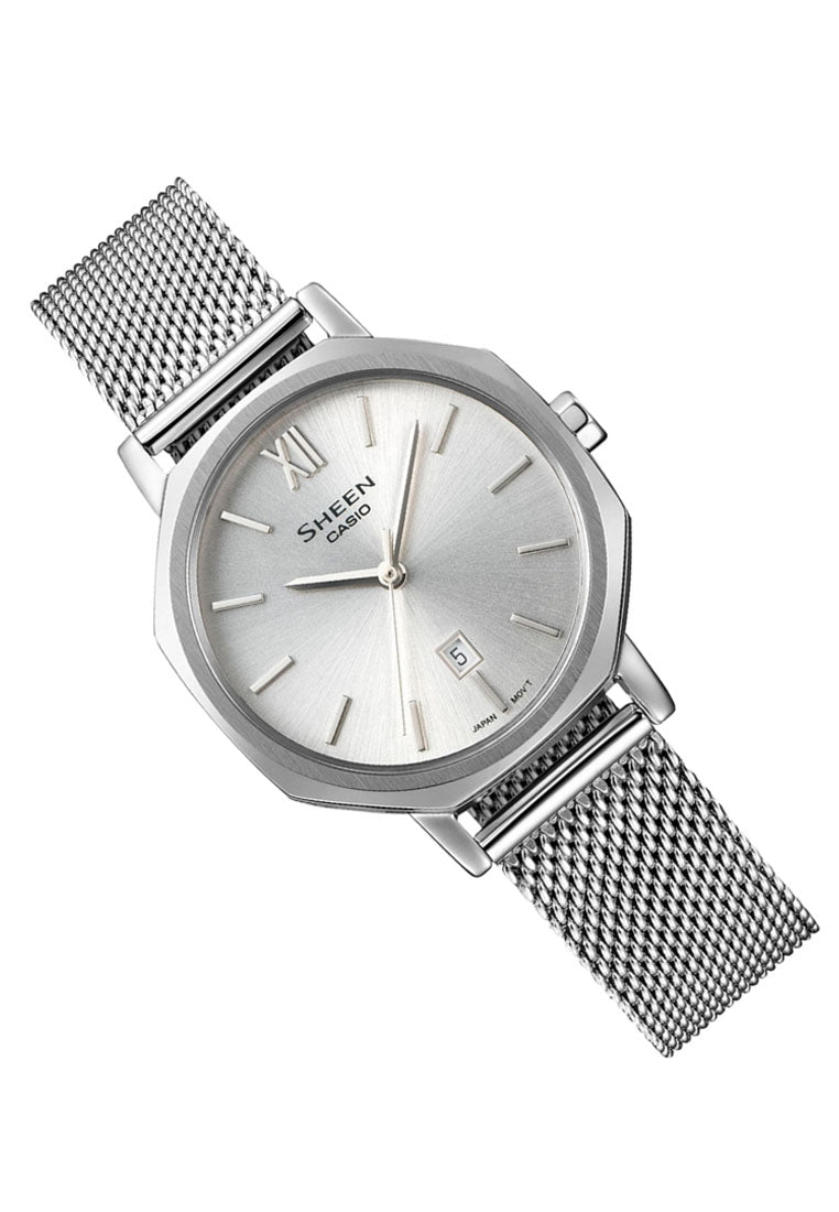Casio Sheen SHE-4554M-7A Stainless Steel Strap Watch For Women-Watch Portal Philippines