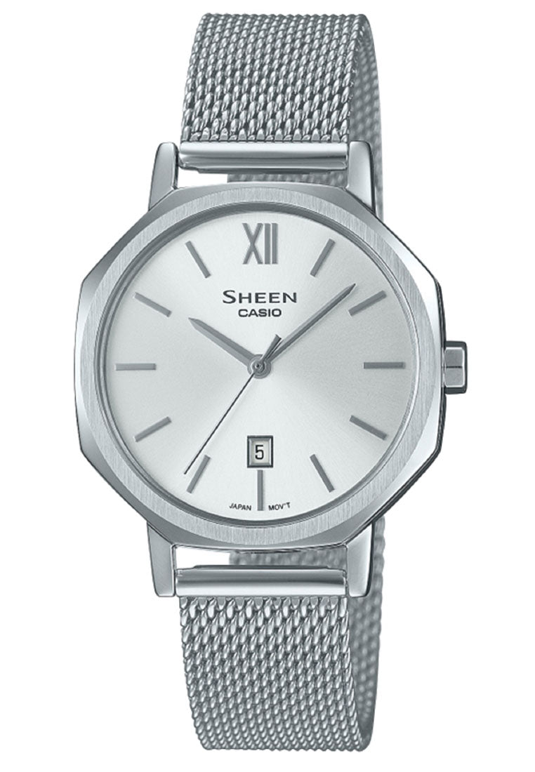 Casio Sheen SHE-4554M-7A Stainless Steel Strap Watch For Women-Watch Portal Philippines