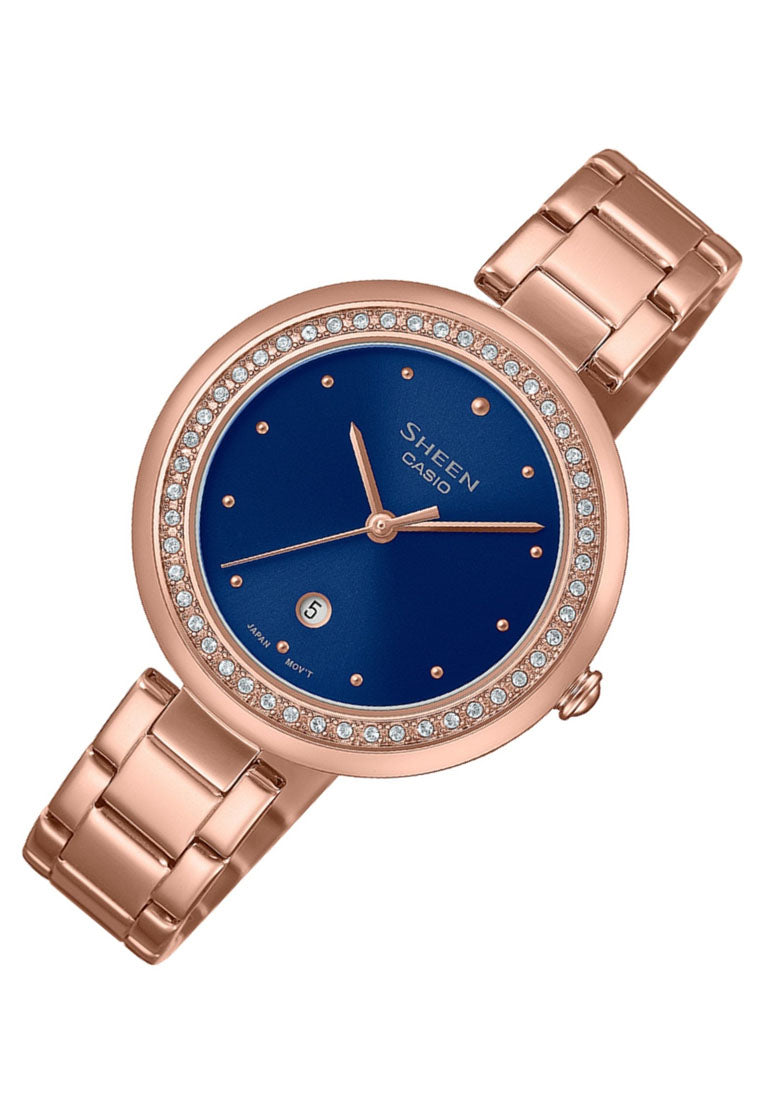 Casio Sheen SHE-4556PG-2A Analog Stainless Steel Strap Watch For Women-Watch Portal Philippines