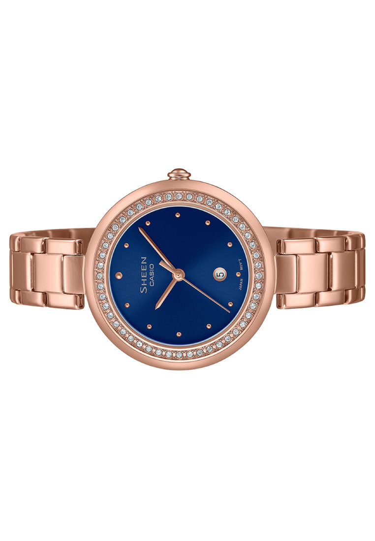 Casio Sheen SHE-4556PG-2A Analog Stainless Steel Strap Watch For Women-Watch Portal Philippines