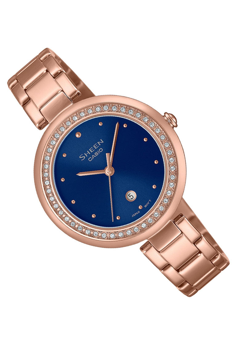 Casio Sheen SHE-4556PG-2A Analog Stainless Steel Strap Watch For Women-Watch Portal Philippines