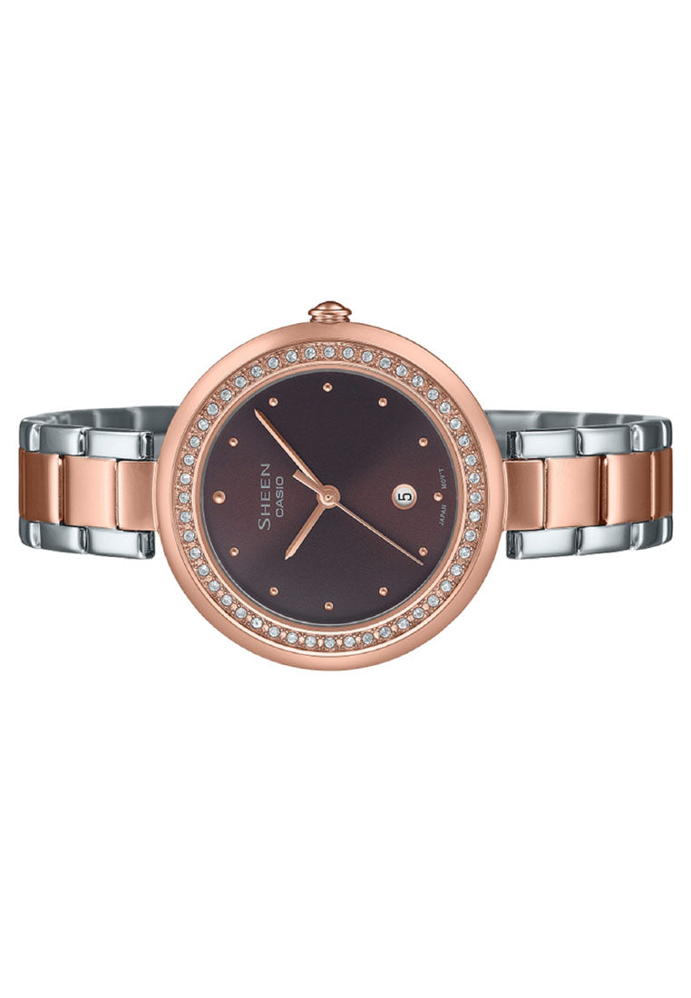 Casio Sheen SHE-4556SPG-5A Analog Stainless Steel Strap Watch For Women-Watch Portal Philippines