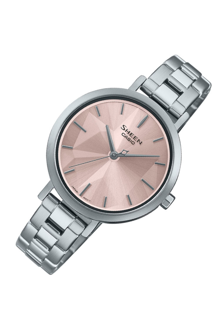 Casio Sheen SHE-4558D-4A Analog Stainless Steel Strap Watch For Women-Watch Portal Philippines