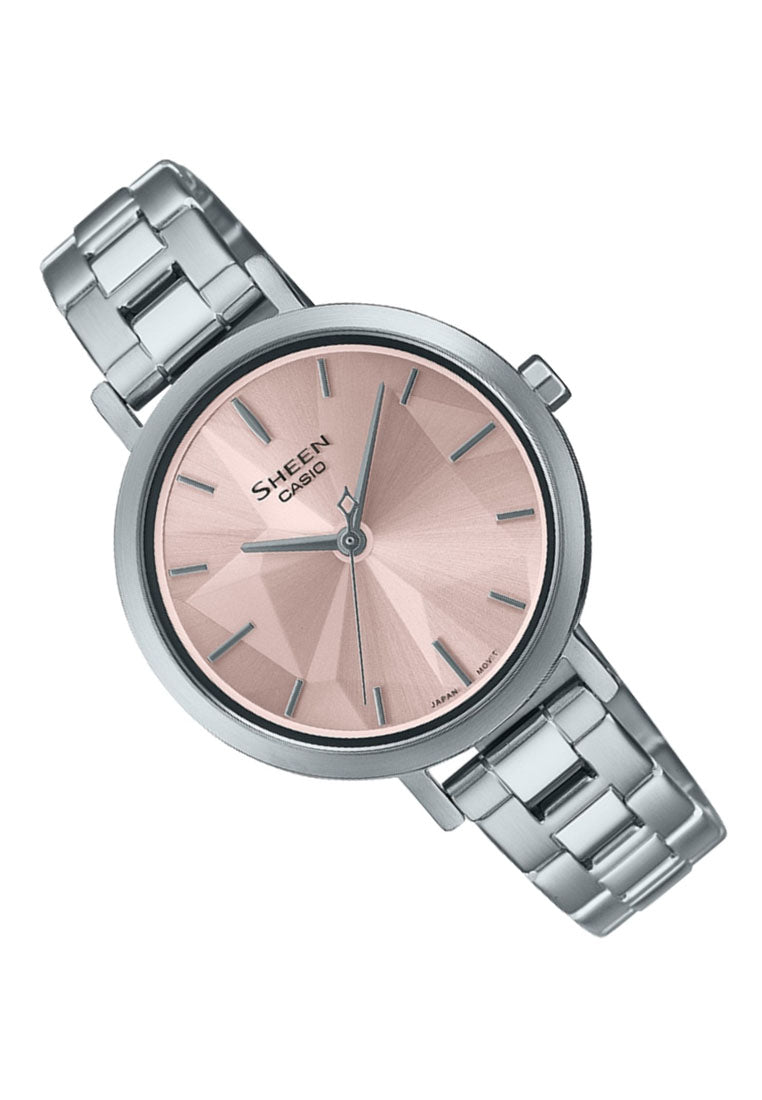 Casio Sheen SHE-4558D-4A Analog Stainless Steel Strap Watch For Women-Watch Portal Philippines