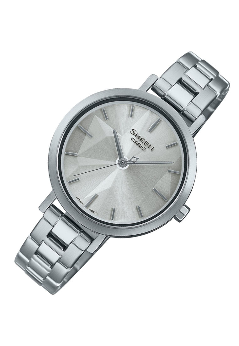 Casio Sheen SHE-4558D-7A Analog Stainless Steel Strap For Women-Watch Portal Philippines