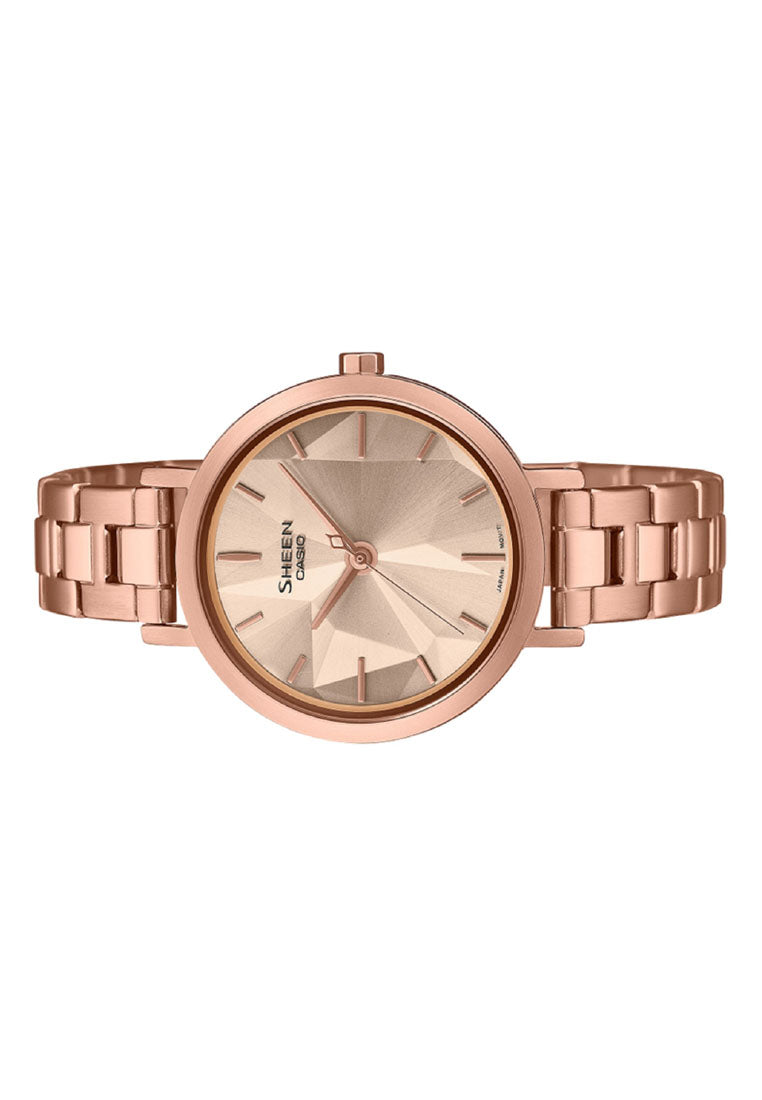 Casio Sheen SHE-4558PG-4A Analog Stainless Strap Watch For Women-Watch Portal Philippines