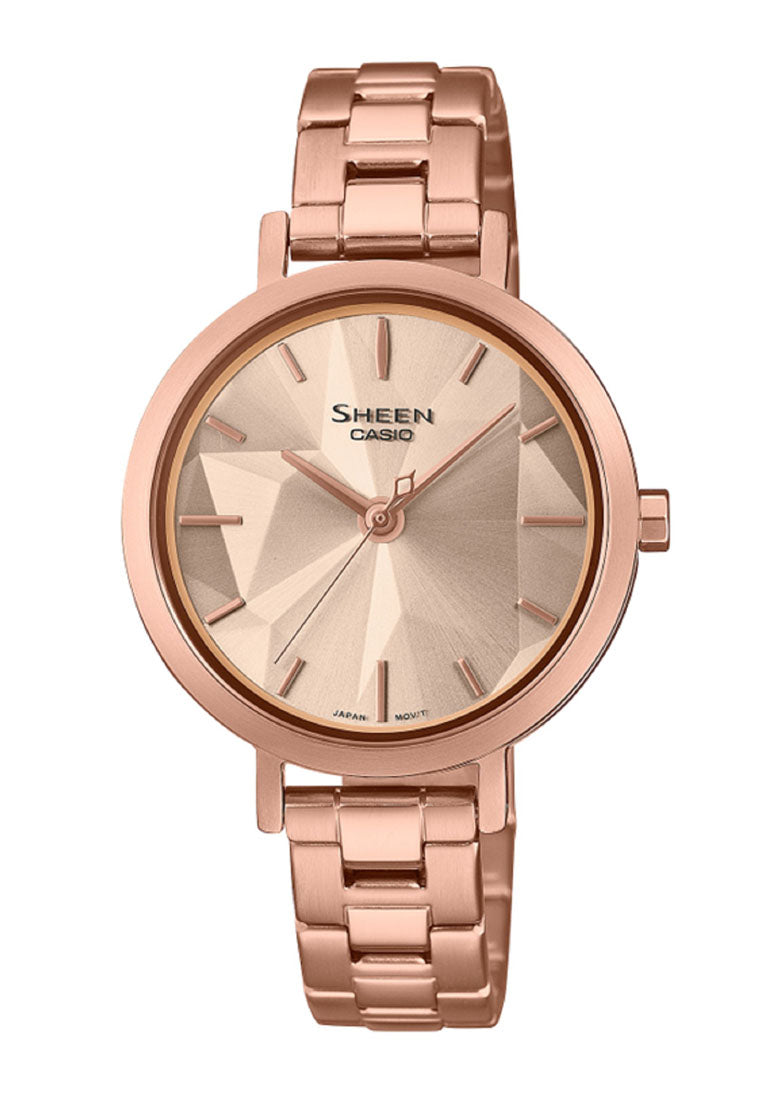 Casio Sheen SHE-4558PG-4A Analog Stainless Strap Watch For Women-Watch Portal Philippines
